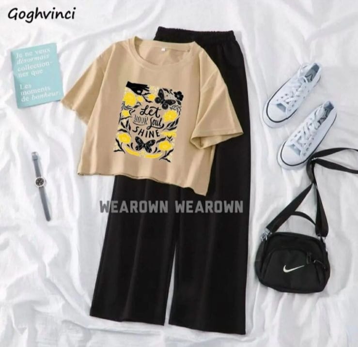 High Quality Summer Suit for Women Crop top and flapper