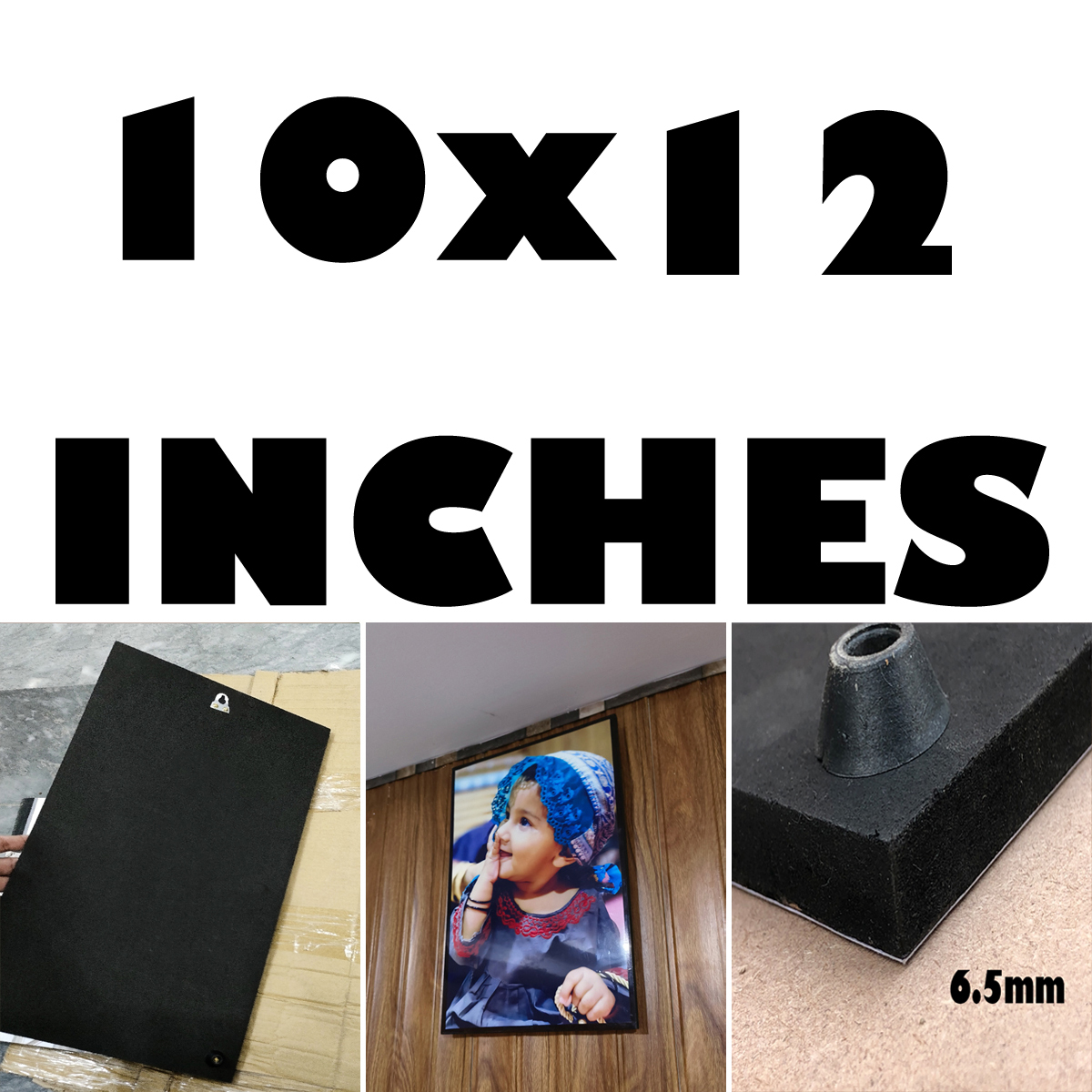 High-Quality Custom Photo Frame 4x6-12x18 Inch HD Print with Lamination, New, Table Stand & Wall Mount - Modern Style