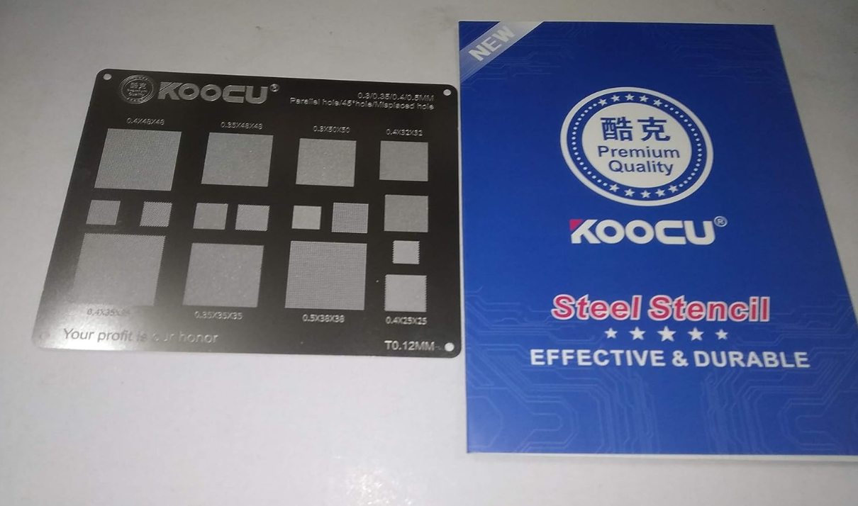 KC UNIVERSAL STENCIL 0.12MM BGA IC Reballing Stencil Direct Heat Template for Mobile Phone Reballing Repairing