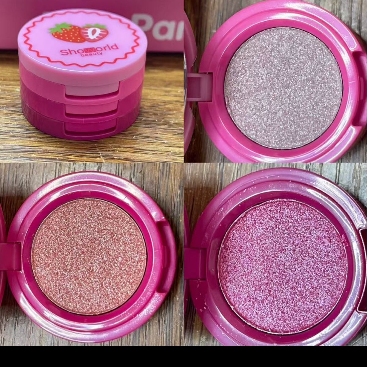 New 3 In 1 Matte Highlighter Blush Palette Pearly Blush Shiny Eyeshadow Multifunctional Face Makeup Palette Female Cosmetics