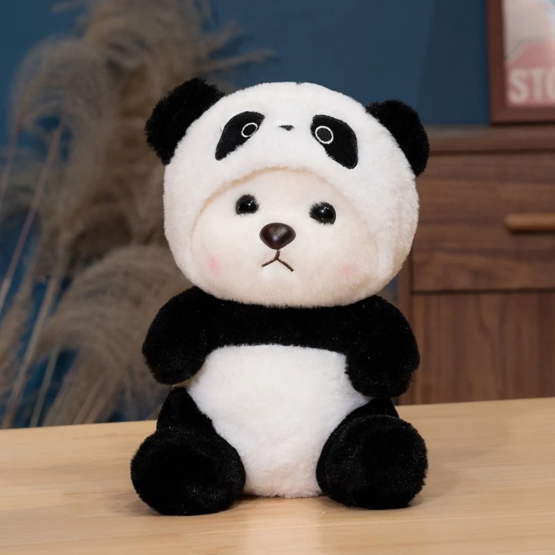 25cm Large Cute Panda Plush with Bamboo, Kawaii Soft Panda in Bamboo Stuffed Animals Toy, Plushies Doll Gifts for Kids Girls Boys Birthday Valentine (Panda in Bamboo)