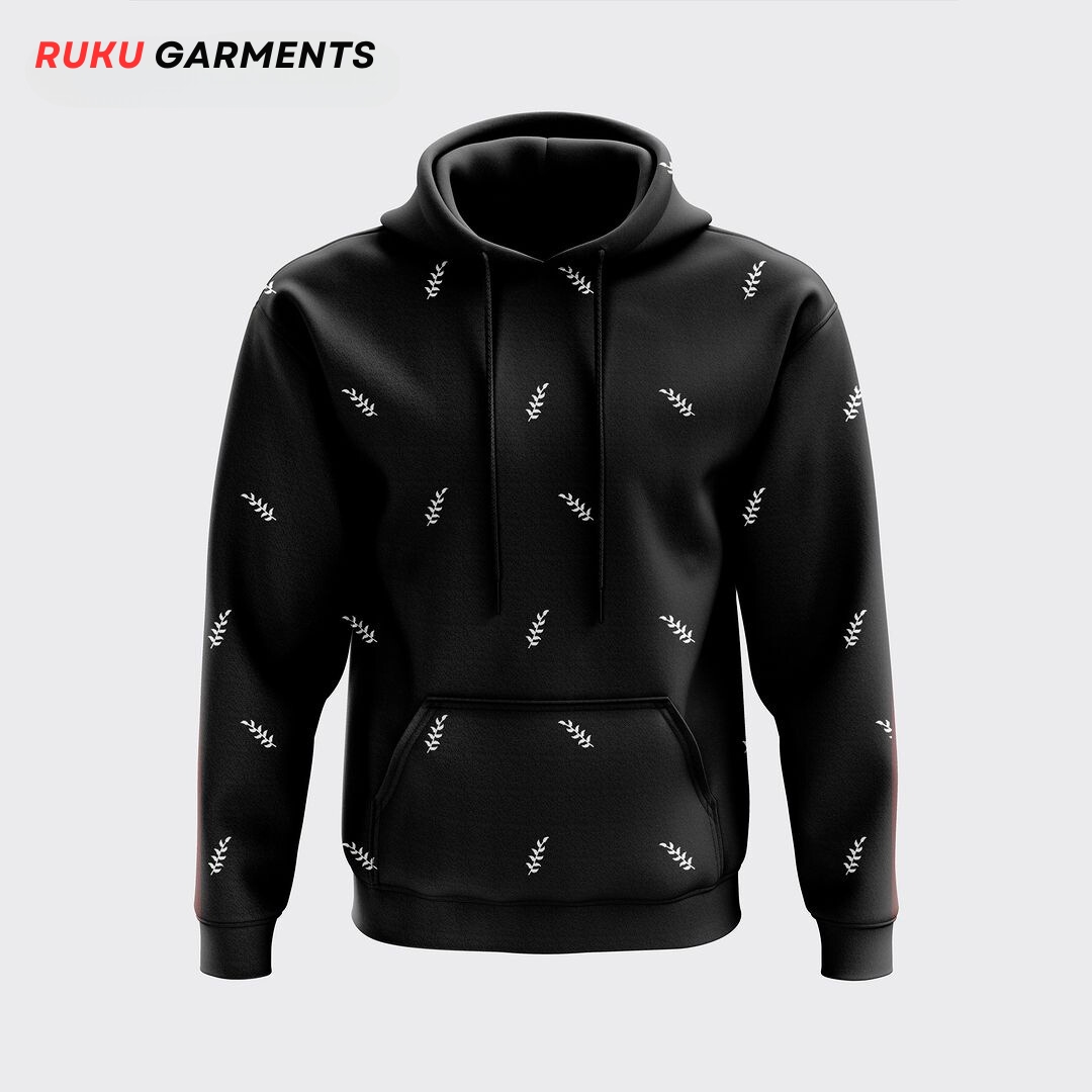 Ruku Garments Trendy All over Printed Hoodies for Men and Women