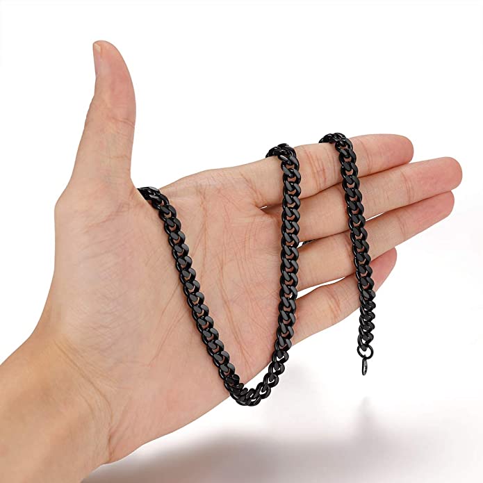 Black Chain 9MM New Arrival Black Big Steel Chain For Men & Woman
