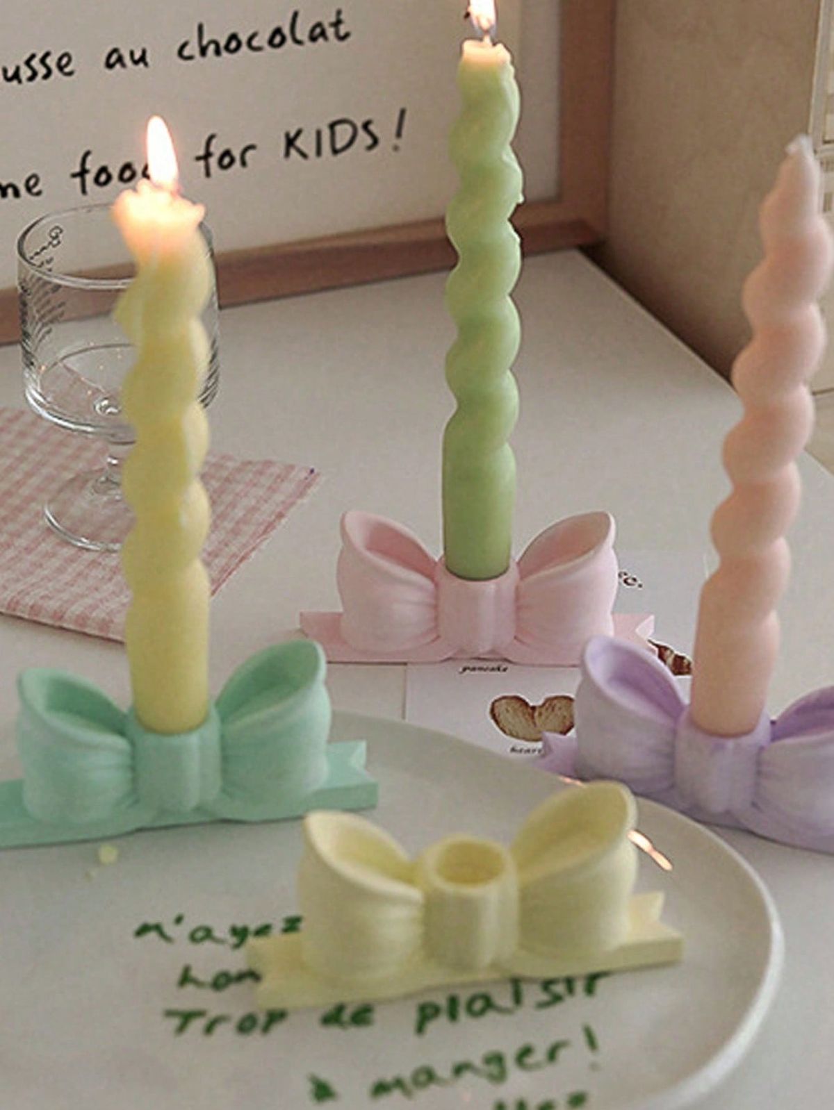 Bow candle holder Bow candlestick holder candle holder for girls Decorative candle stand candle stand centerpiecesconcrete candle holder printeresty candle holder  Decorist