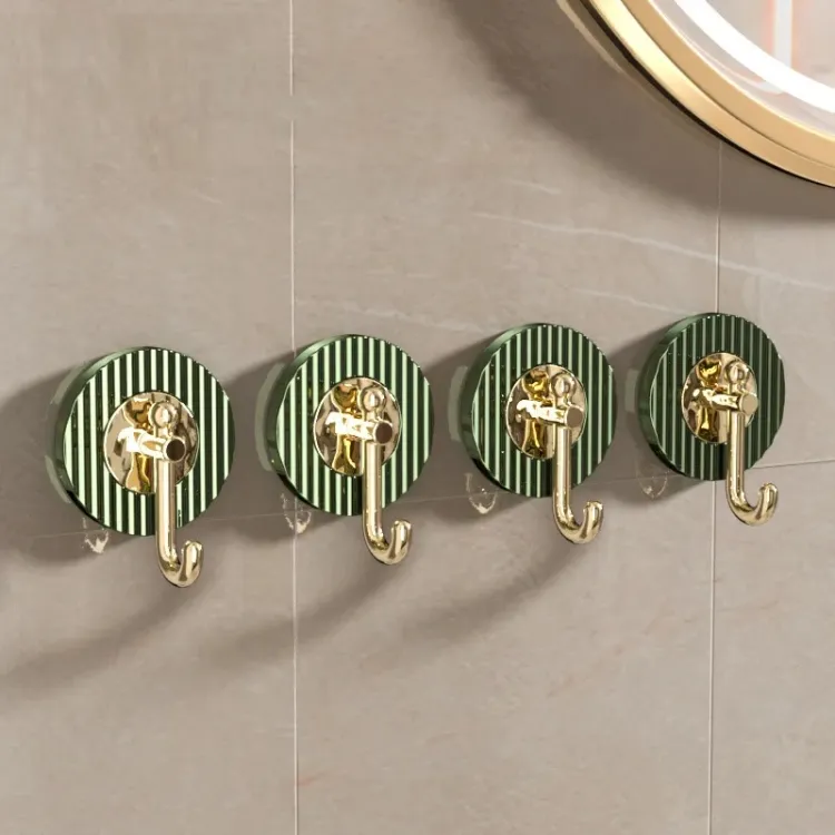 Gold Luxury Brushed Brass Wall Coat Hooks Vintage Bathroom Robe Hook  Bathroom Towel and Robe Hooks