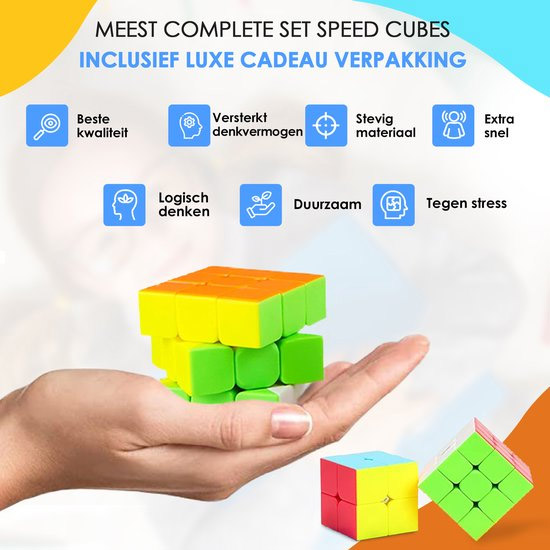 SP Dealz 3x3 Rubik’s Cube Puzzle – Classic Color-Matching Brain Teaser, Problem-Solving Fidget Toy for Kids & Adults Ages 8+