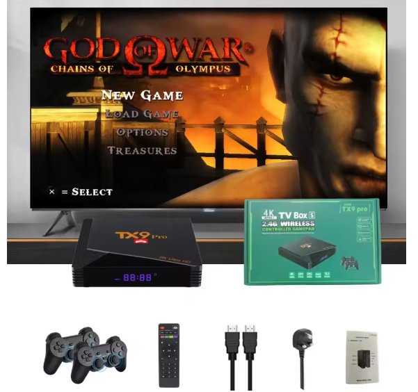TX9 Pro 4K Android TV Box | Smart TV Box WiFi | Gaming & Streaming Device | Quad Core | YouTube Netflix Support | Home Entertainment System