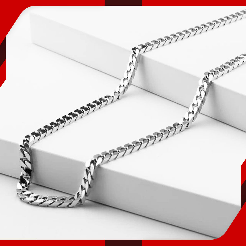 A Family store presents Cuban Silver Chain for Men Necklace Chain for boys