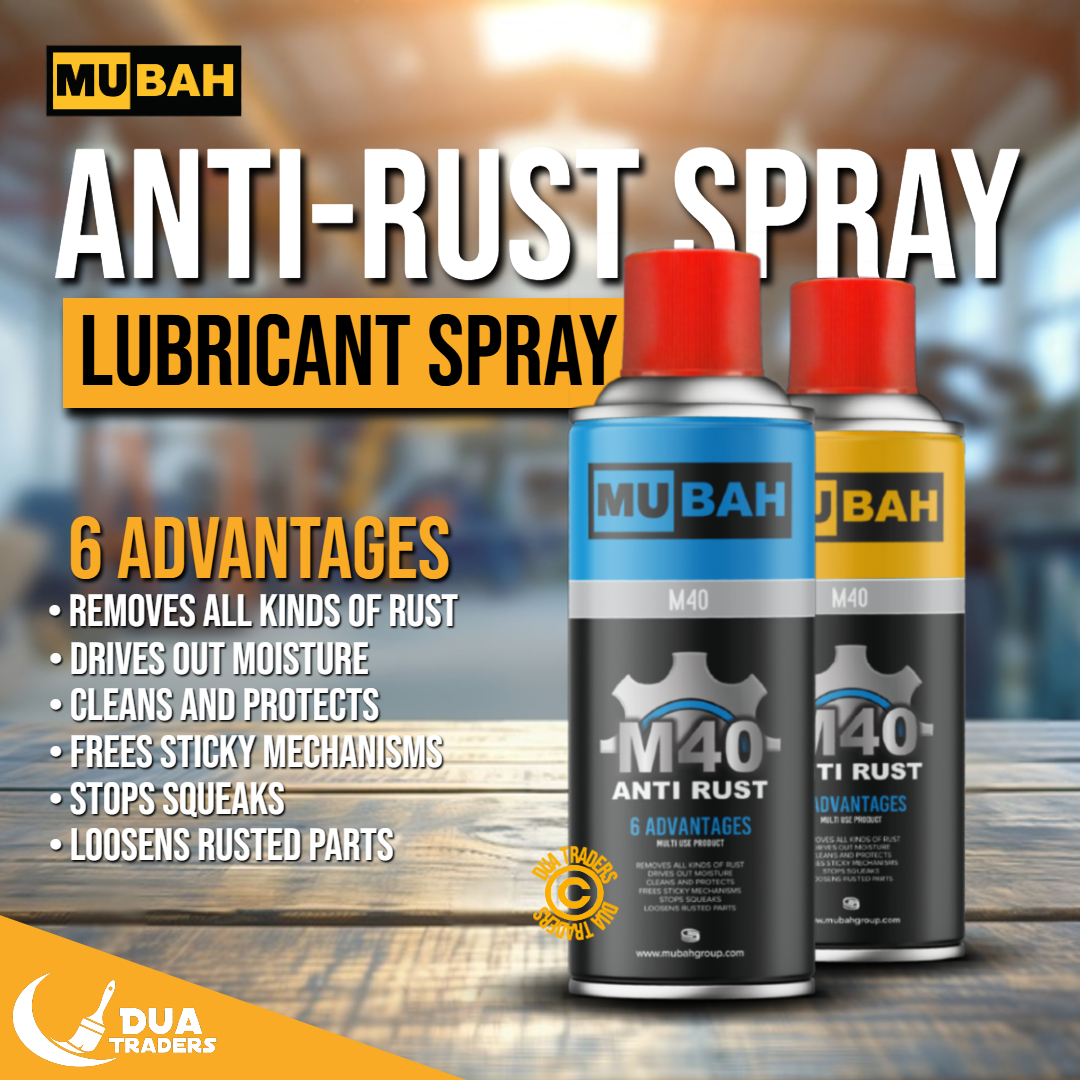 MUBAH M40 High-Quality Anti-Rust and Lubricant Spray - Metal Protection Solution