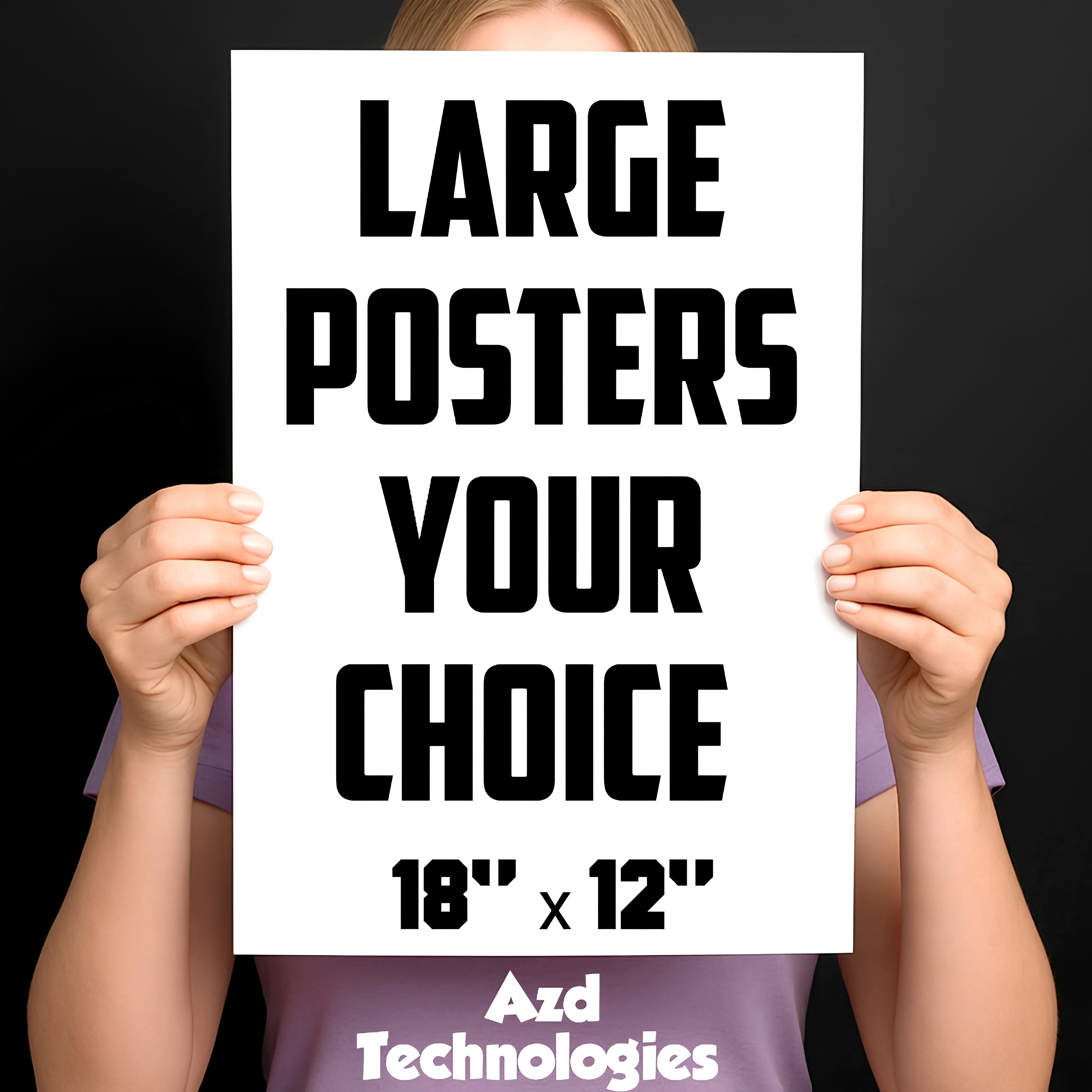Custom Printed Large Posters 18x12 Inches Design Your Own Wall Art Best Quality Posters Customizable 18x12 Inches Premium Wall Decor