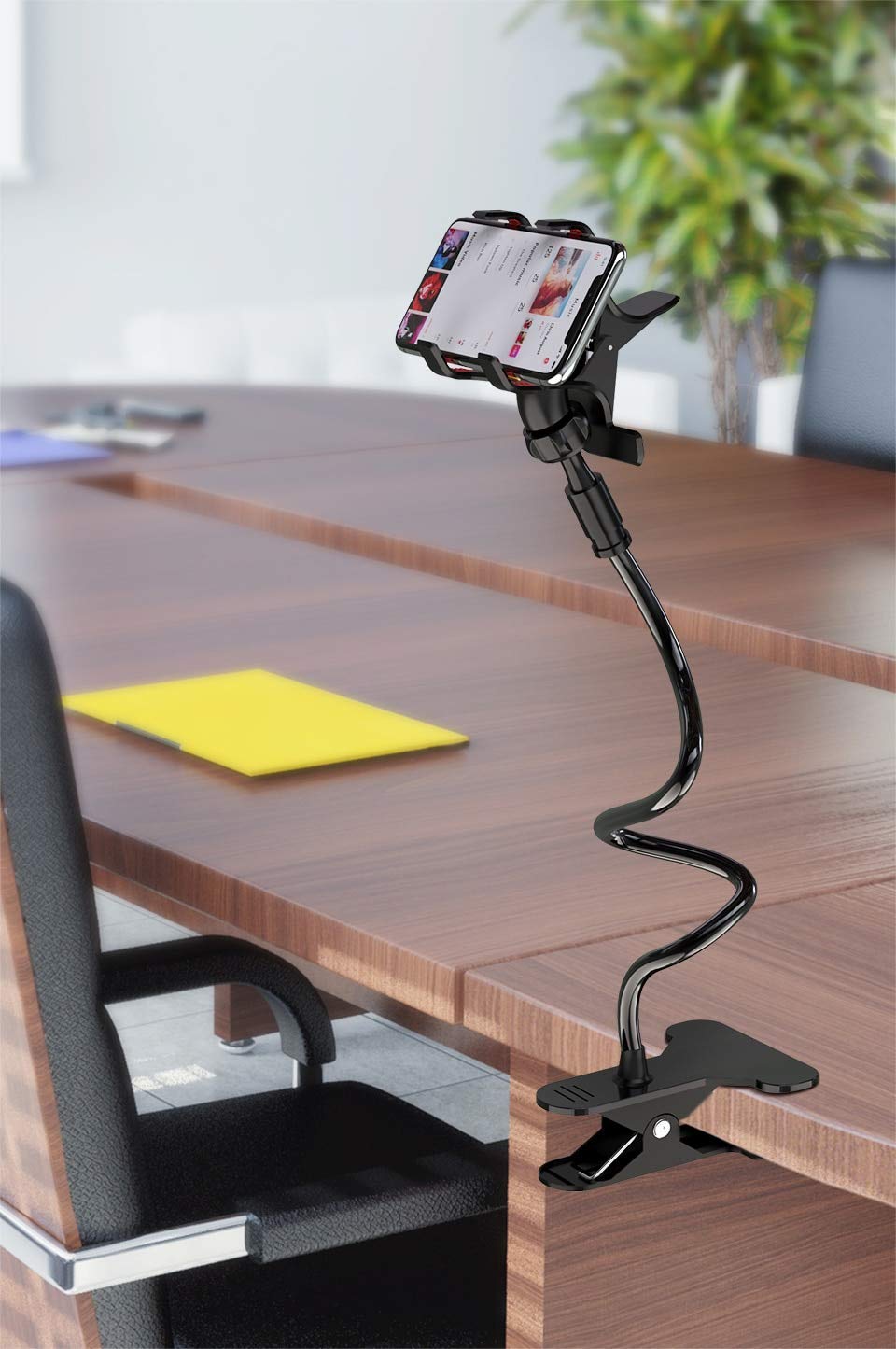 Mobile Stand Holder Metal Built - Cell Phone Stand Perfect for Video Table Online Class Home Bed Flexible Charging Hand Bike Movie Office Gift Desktop Heavy Duty Lazy Mount Multi Angle Clamp