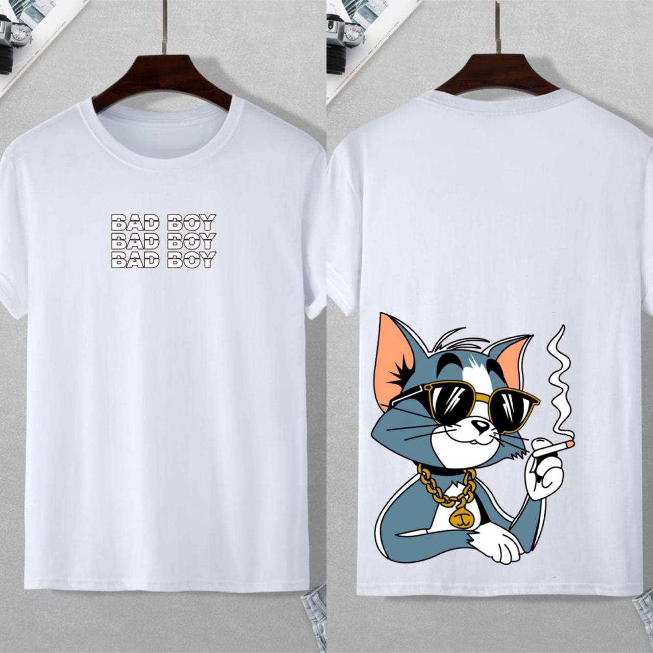 Tom And Jerry bad boy Printed summer Half Sleeves O Neck T shirt For Men And Boys