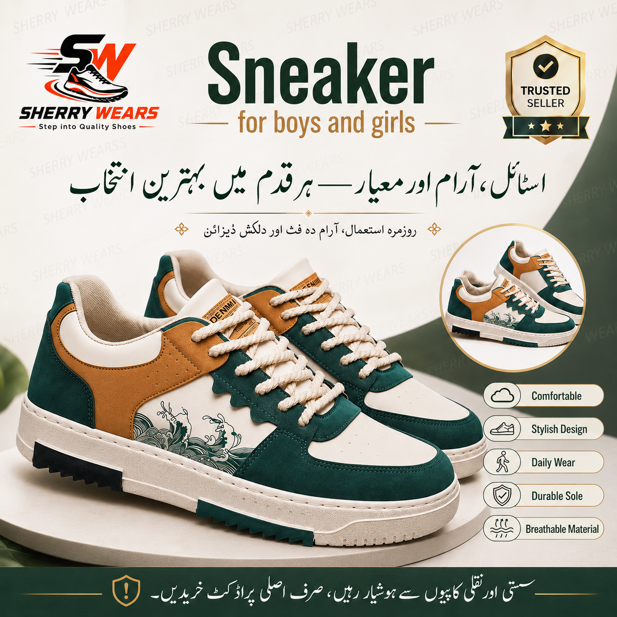 Sherry Wears Stylish Sneakers Shoes for Men Women Boys Girls  Casual Fashion Joggers  Trendy Lace-Up Sneakers  Comfortable Walking Shoes  Green White & Blue White Combination  EU Size 6-11