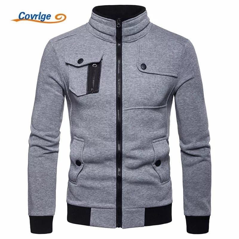 MK Fashion , Stylish Sleeve Zipper Black winter Zipper Jacket For Men