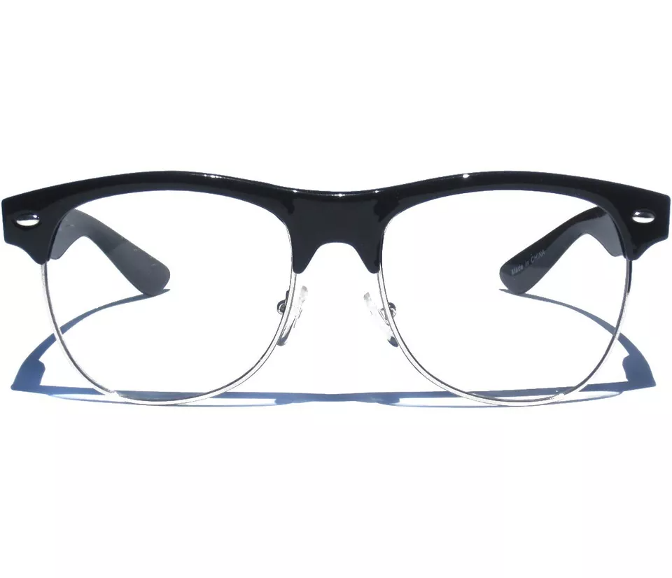 Half Frame Wayfarers Brow Retro Vintage Style spectacles Clear Lens Eyeglasses Men Women with Free Box