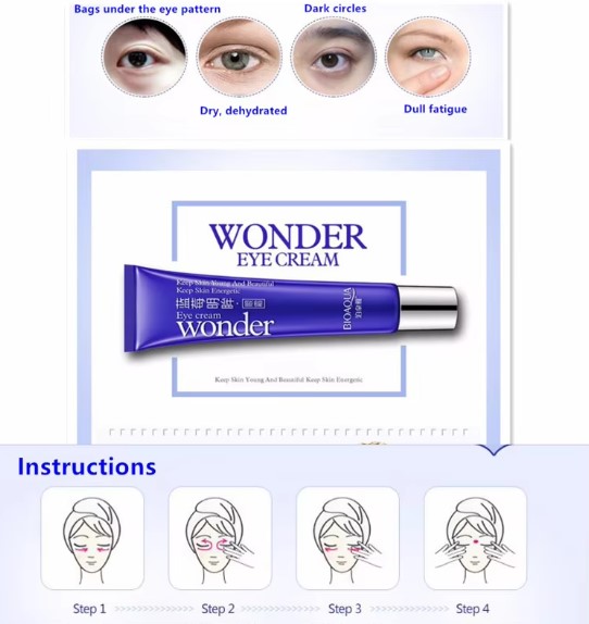 BIOAQUA Blueberry Wonder Natural Eye Cream Under Eye Dark Circles Nourishes BQY12593