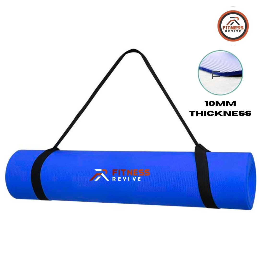 Yoga Mat 10mm – Anti-Slip Exercise Mat for Men & Women  72 x 24 Inches  Extra Thick Non-Slip Gym Mat for Yoga, Pilates, Home Workout & Stretching