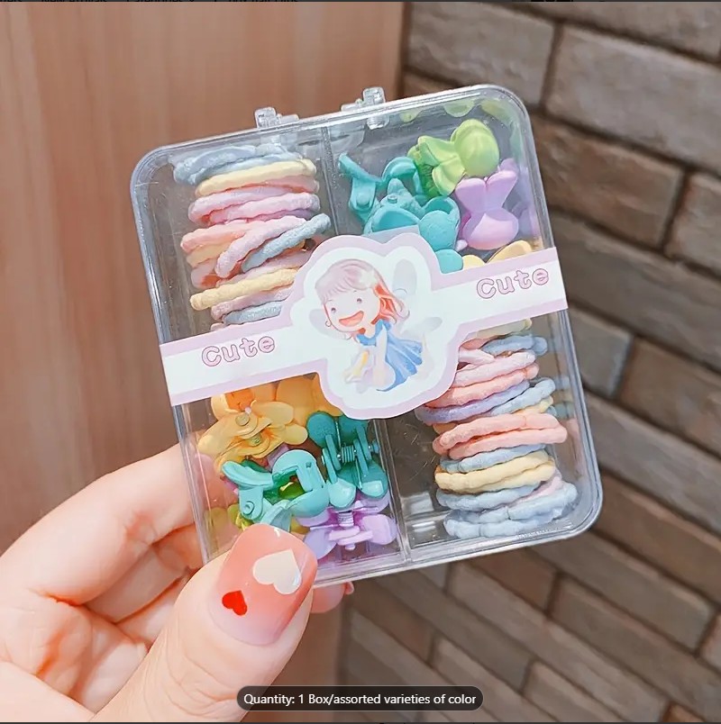 Children's Cute Candy Cartoon Rubber Bands & Girls Colorful Elastic Hair Bands - Lovely, Durable, and Sweet Hair Accessories for Kids, Ponytails, Braids, and More | High Elastic Hair Ties with Cartoon & Animal Designs, Stickers, and Mixed Styles