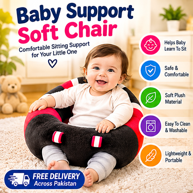 Baby Support Sofa Chair | Soft Infant Learning Seat | Kids Sitting Support Chair | Comfortable Baby Floor Sofa Seat