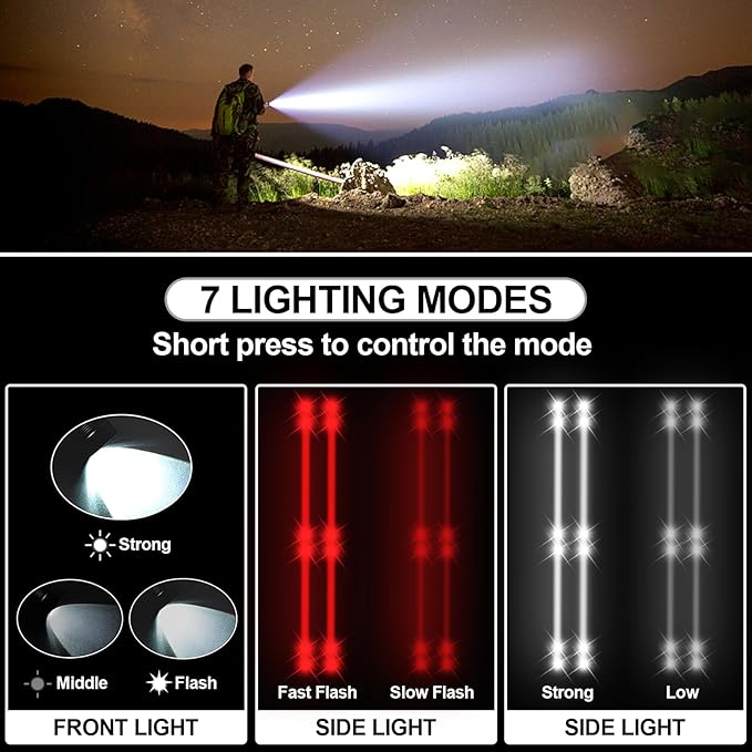 Multifunction 8 in 1 Portable LED Flashlight Rechargeable LED Torch &  Emergency Tool With Window Breaker Hammer | Flashlight Household Rechargeable Ultra Strong Outdoor Bright LED Flashlight