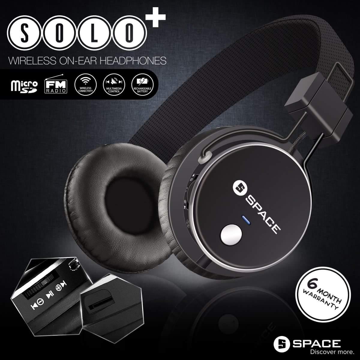 Space - SOLO PLUS - Wireless On-Ear Headphones (SL-600)