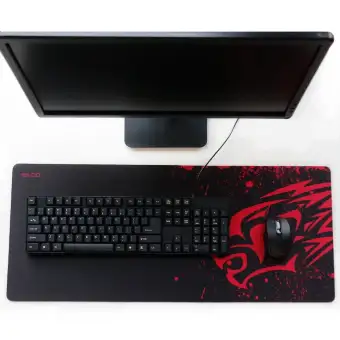 Red Leopard Exco Extra Long Large Xl Gaming Desk Mat Smooth