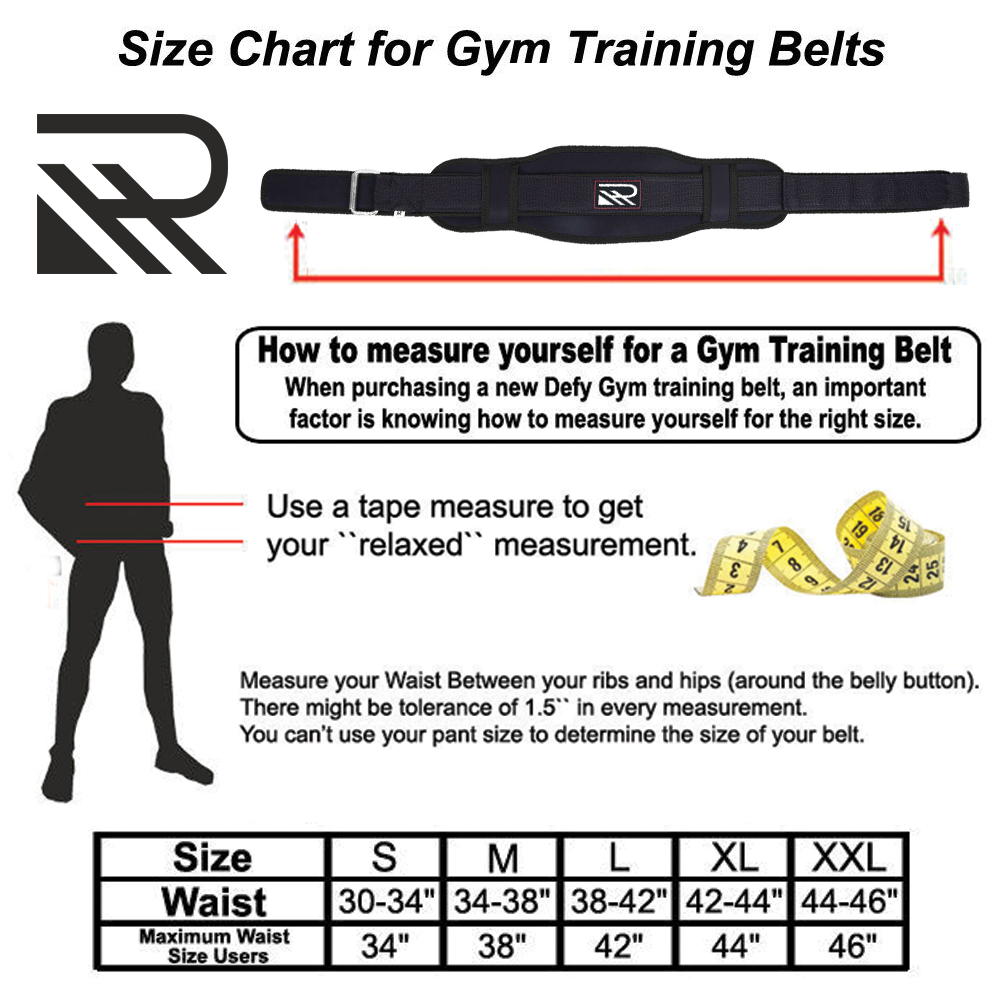 HR TradersWeight Lifting Belt Training Gym Fitness Bodybuilding Back Support Workout Black