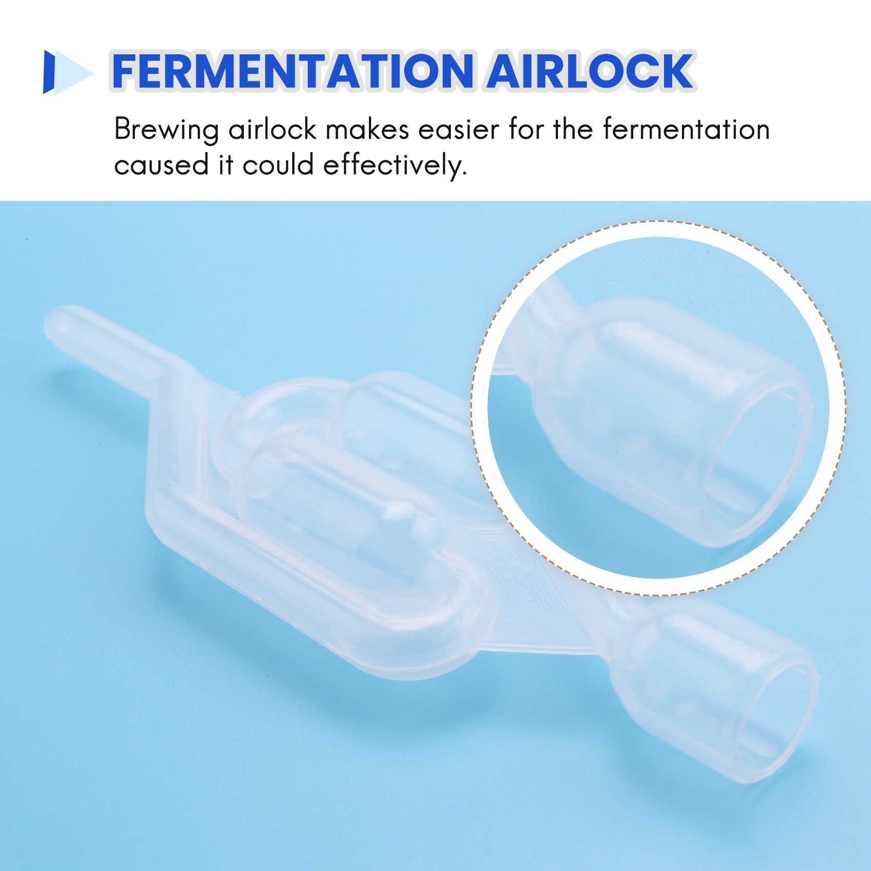 Fermentation Airlock with Rubber Airlock Stopper Twin Bubble Airlock Fermentation airlock with rubber airlock stopper twin bubble airlock