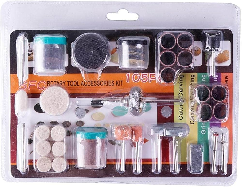 105 Pcs Rotary Tool Kit | Mini Drill Accessories Set for Cutting & Polishing
