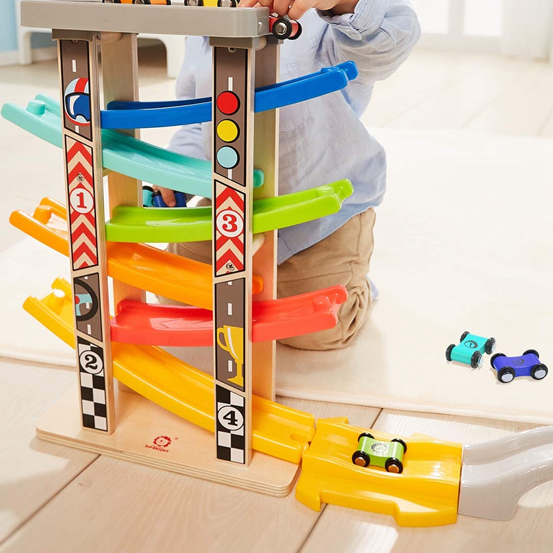 Car Ramp Race Track Toy Toddler Car Playset Replacement Gliding Ramp Racing Model Car Toy Set For Kids