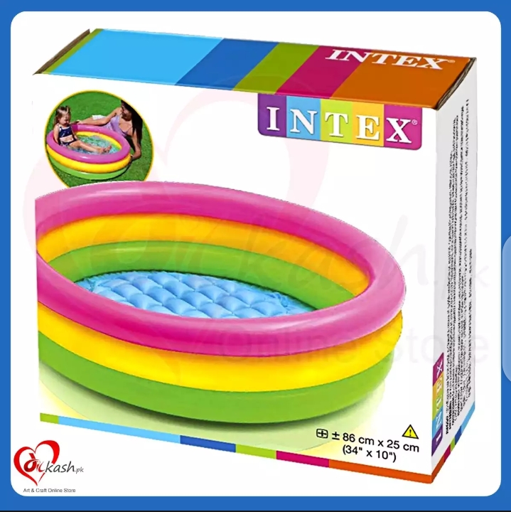 INTEX Sunset Glow Baby Pool For Kids Inflatable Kids Bath Tub For