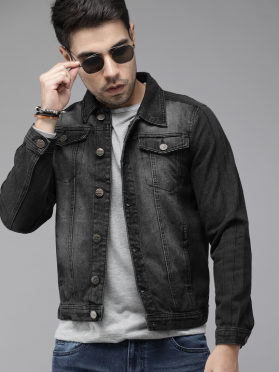 Mens Clothing Denim Jacket Stretchable