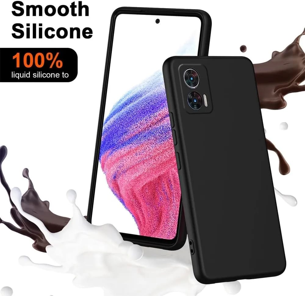 Motorola Moto G85 5G Case Soft TPU Slim Smooth Flexible Protective Phone Cover - Black Matte
