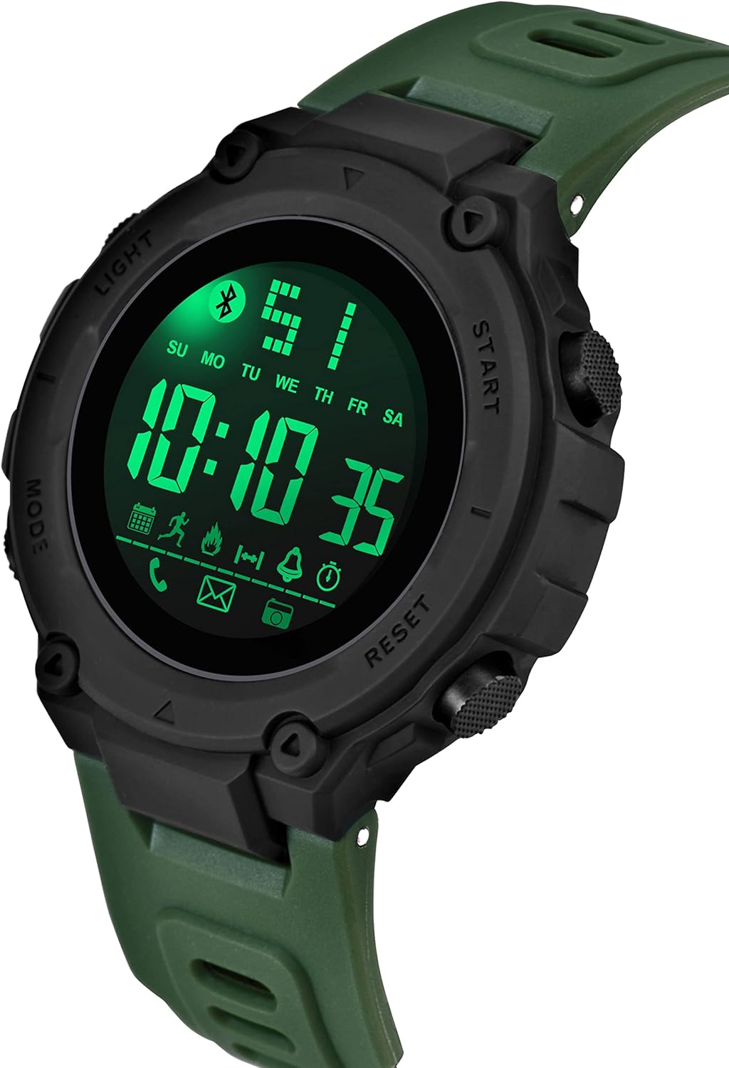 Men's Digital Sport Watches Waterproof Military Style LED Backlight Rubber Strap Big Numbers Display Digital Watch For Men