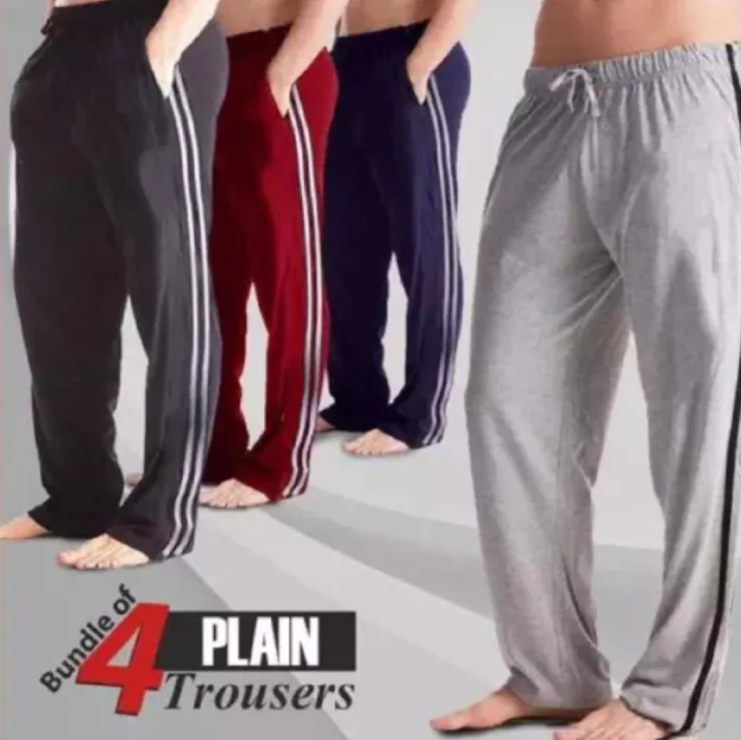 Pack of 4 Sleeping and Jogging Trousers for Him - Comfortable and Stylish Bottoms - Premium Quality and Wash and Wear