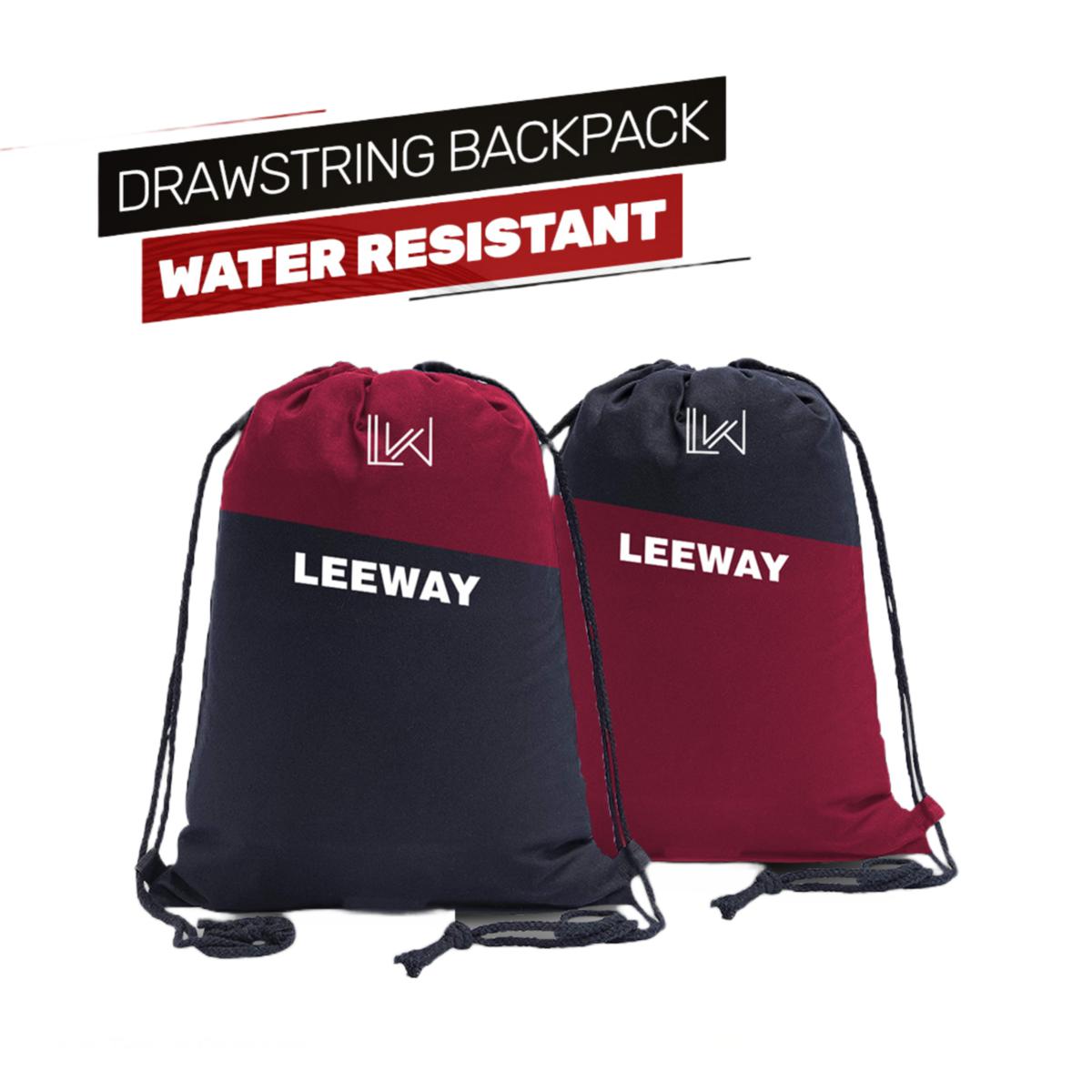 LEEWAY Drawstring Carry Bag Sack Bag Gym Bag Sports Bag Laptop Bag University College School Bag for Men & Women