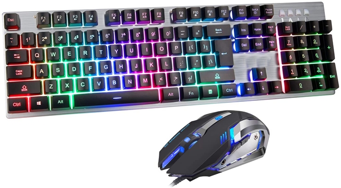 Ultimate Performance: Unique Metallic Wired RGB Gaming-Office Keyboard for Unparalleled Precision and Style - High Quality