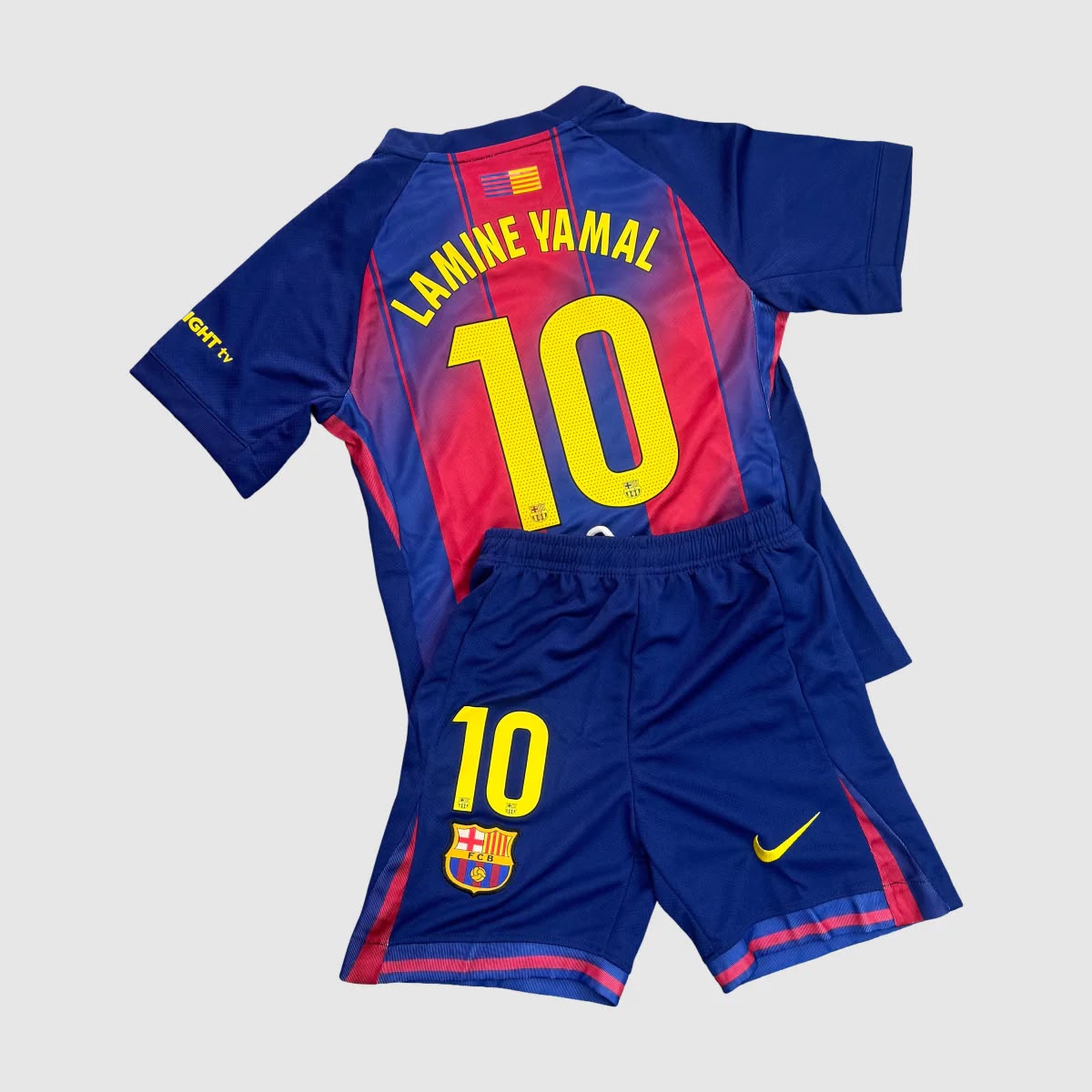 lamine yamal barcelona football soccer kit for kid