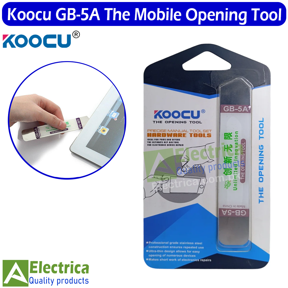 Koocu GB-5A Mobile Phone Opening Tool 120mm Stainless Steel Pry Tool for Smartphone, Tablet & Electronics Repair by Electrica