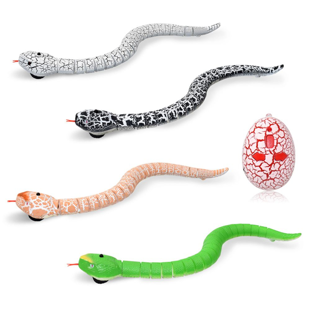 Remote Control Snake Infrared RC Animal Toys Rattlesnake With USB Cable Funny Trick Terrify Toys For Kids