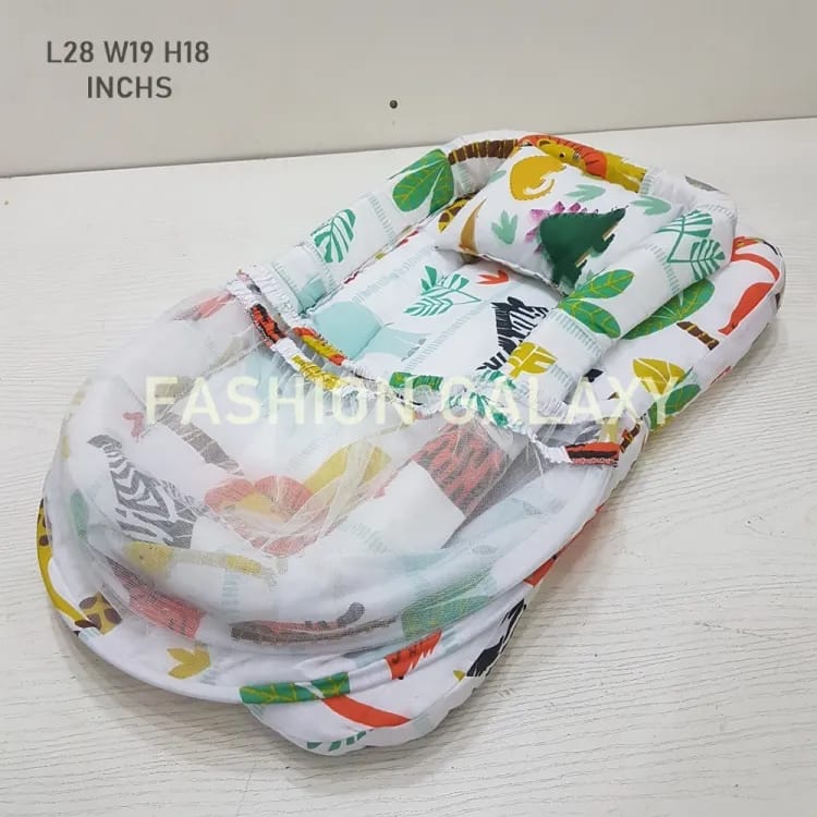 High Quality Dabble elastic Baby Bed With Net mosquito ( New Born To 9 Months ) By Fashion Galaxy