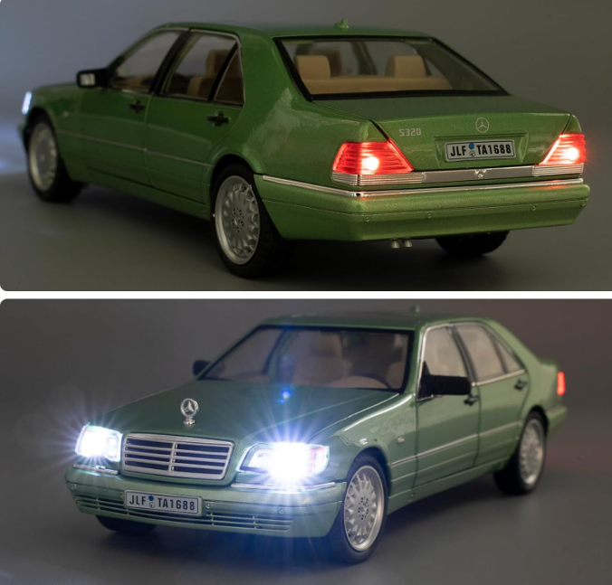 1:24 Scale Mercedes-Benz W140 320SEL Diecast Model Car – Premium Collectible with Detailed Interior & Opening Parts view 4