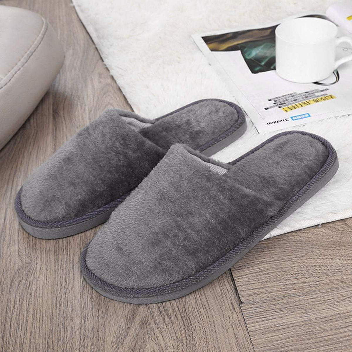 Cotton Winter Indoor Slippers for Men & Women – Plush, Multi-Color, Comfortable Hospitality Footwear for Home, Hotel, Spa, and Travel
