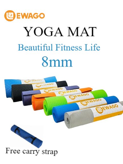 8mm Yoga Mat, Lightweight and Durable yoga mat .Non-Slip. Eco-Friendly Yoga Mat for Home Workout. Comfortable Exercise Mat for Yoga & Fitness .Multi-Purpose Yoga Mat for Pilates and Fitness best Exercise Mat for Men and Women,(72 L*24 W inch
