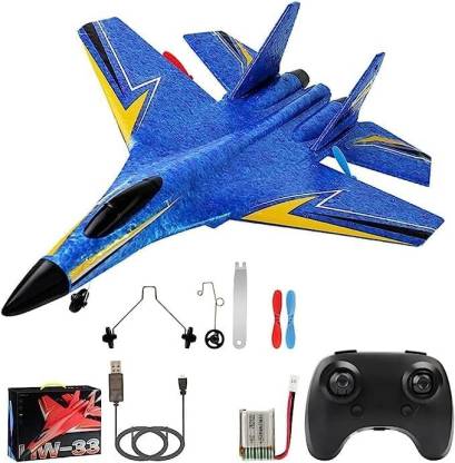 RC Flying Plane – SU-35 Fighter Jet Model Aircraft with LED Lights | 2.4G Remote Control Glider EPP Foam Toy Plane for Kids – Durable EPP Foam RC Airplane Aircraft Model SU-35 Fighter –  Remote Flying Model for Fun & Learning best gift for boys