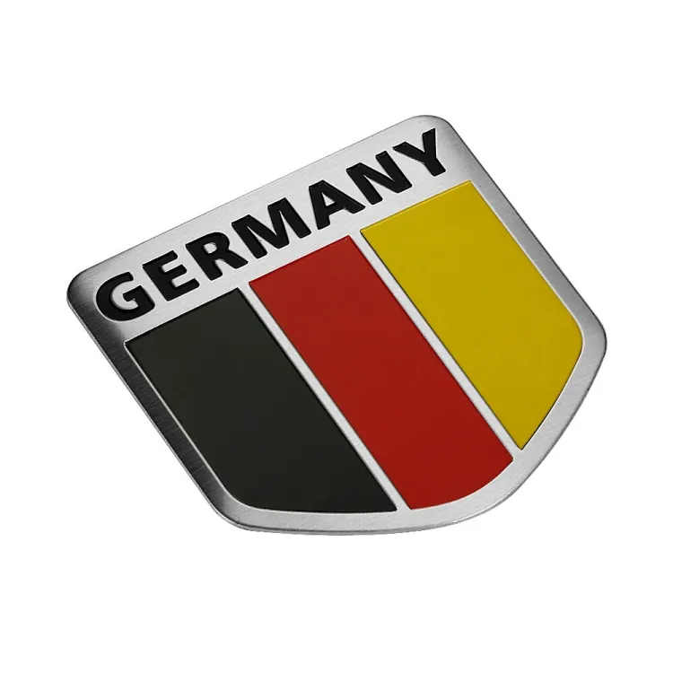 Germany German Flag 3D Car Stickers Aluminium Emblem Badge Decal Sticker  Motorsports for VW Benz BMW Audi Motor Sticker