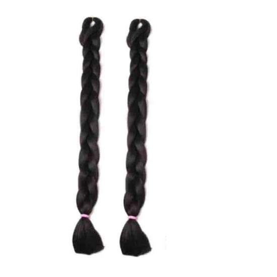 ( pack of 2 ) Synthetic Braided Hair Extension For Women - Natural color