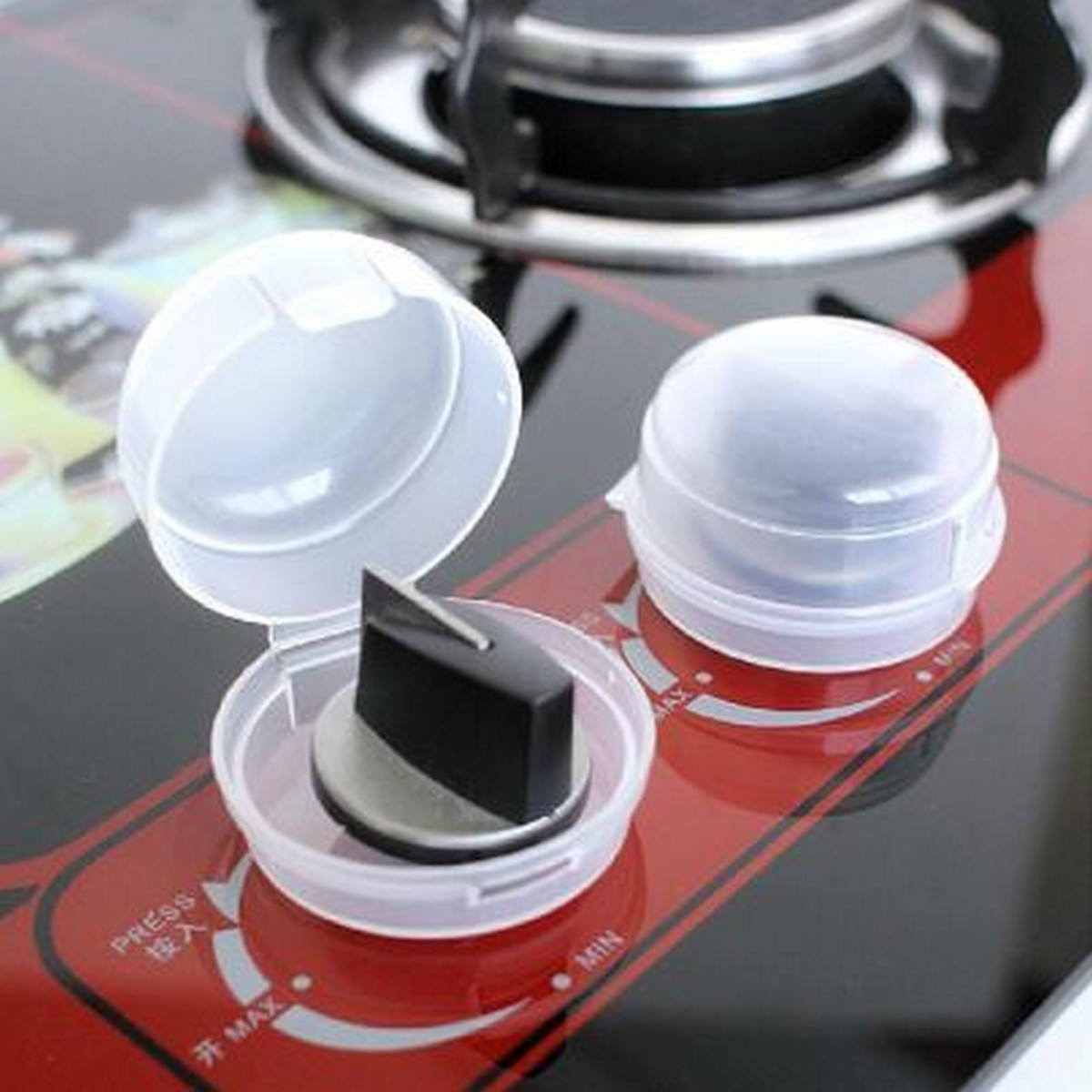 Buy MY MILESTONES Gas Stove Knob Cover Set Of Shoppers Stop Clear