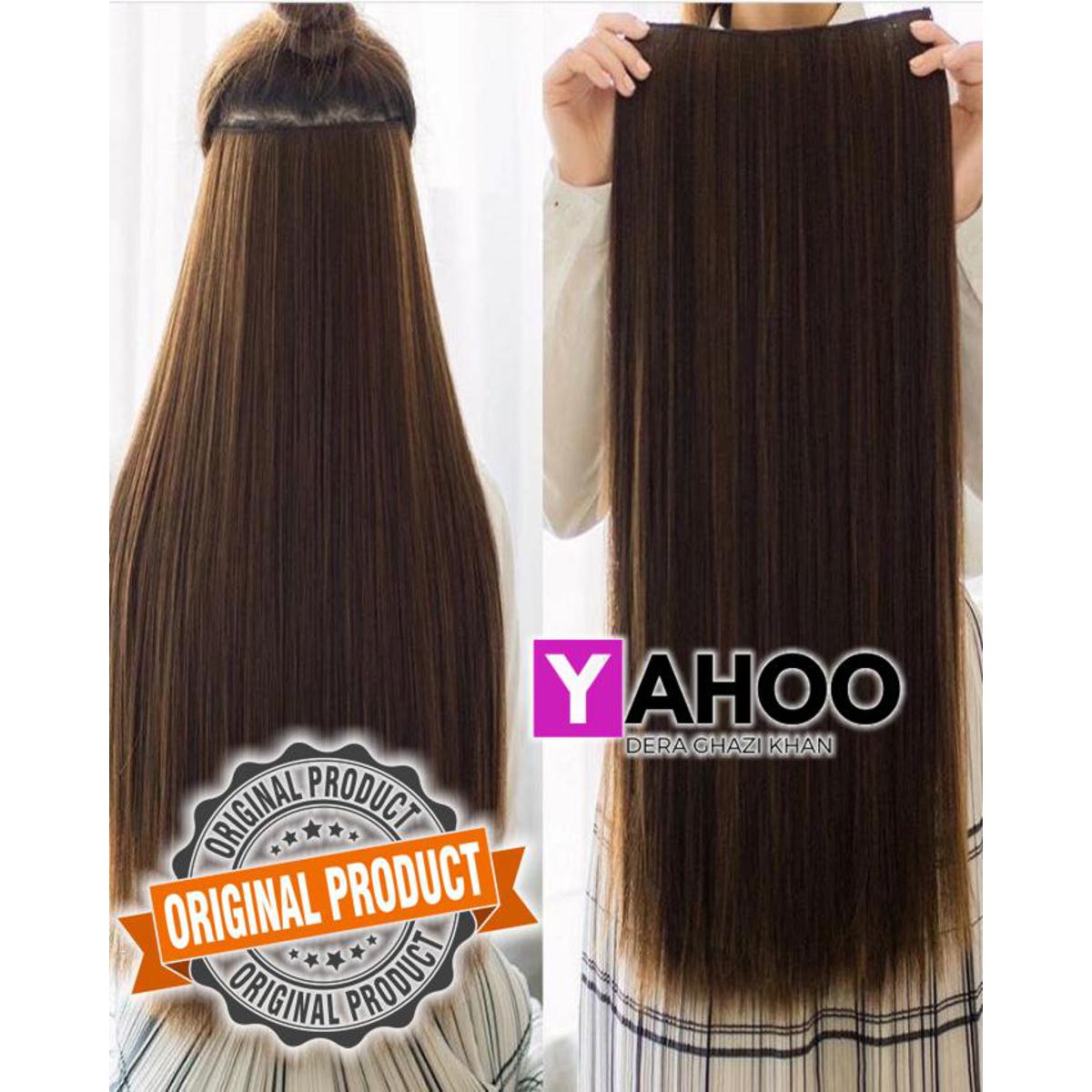 Elegant 5 Clips In Straight Hair Extension - Natural Brown -  Type: 5 Clip in Color: Natural Brown Style: Straight lenght: 29 inches long type: 5 clips in Synthetic Hair Natural Look Comfortable to Wear Gives volume to hair High quality Hairs