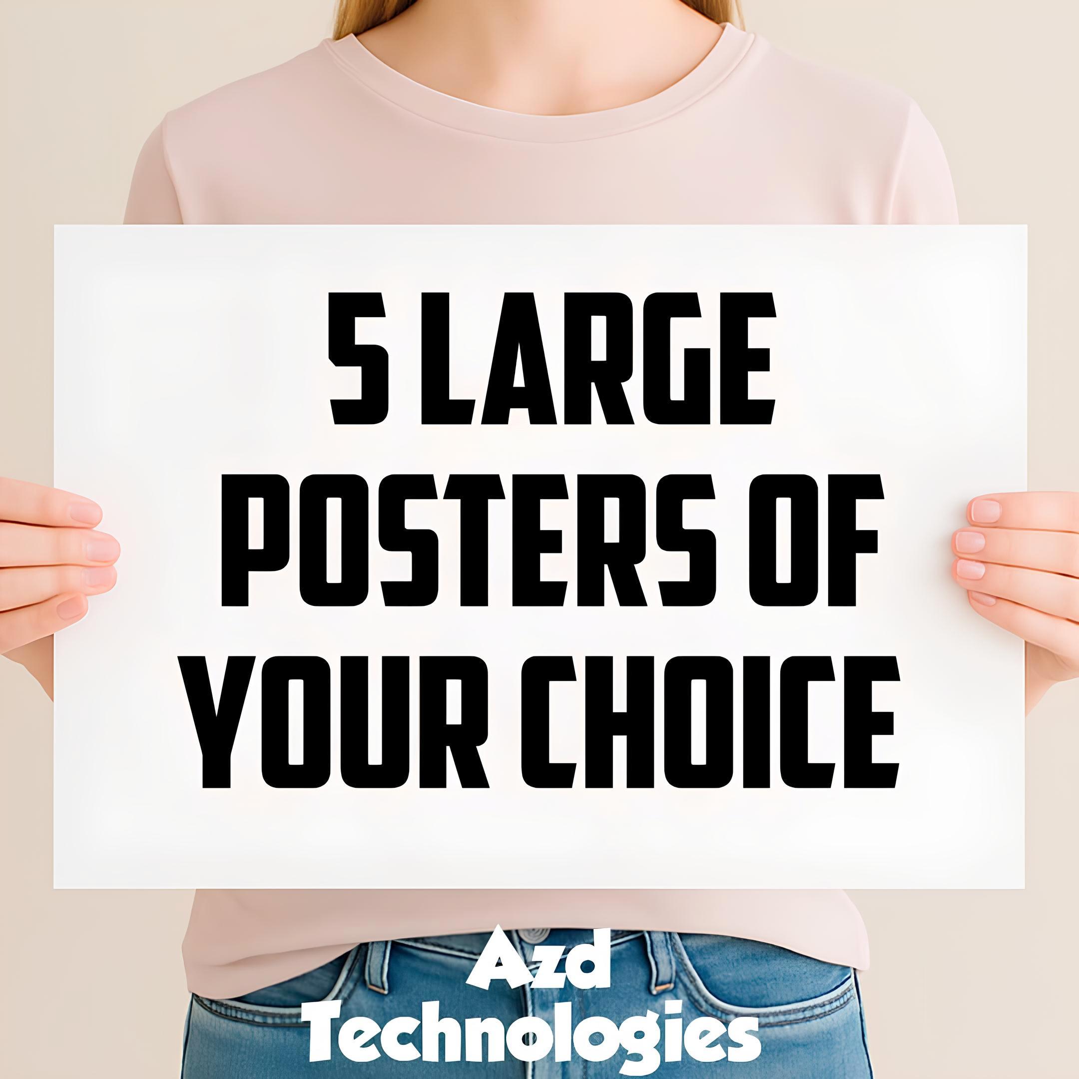 Custom Printed Large Posters 18x12 Inches Design Your Own Wall Art Best Quality Posters Customizable 18x12 Inches Premium Wall Decor